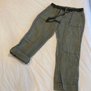 Anthropolgie Hei Hei Linen green pants